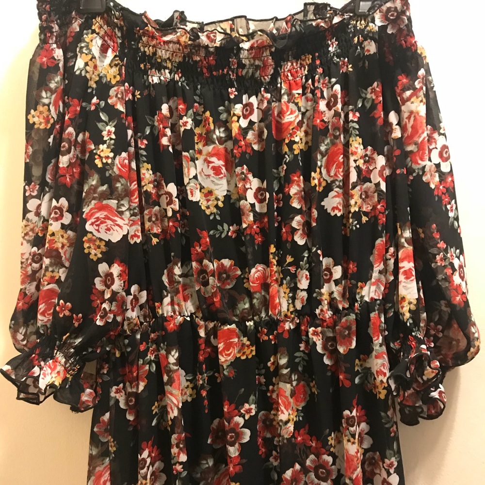 Floral OTS dress!